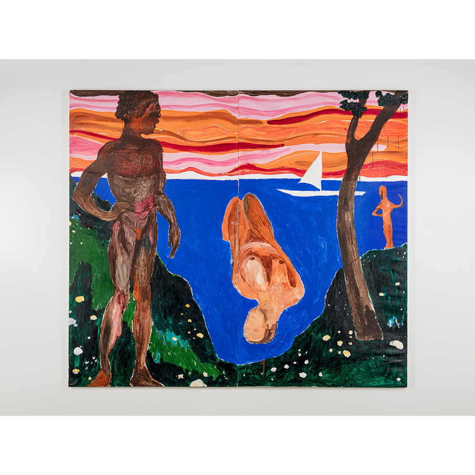<a href="http://www.ueshima-collection.com/artist-list/313" style="color:inherit">GIDEON APPAH</a>:Bathers in a warm afternoon