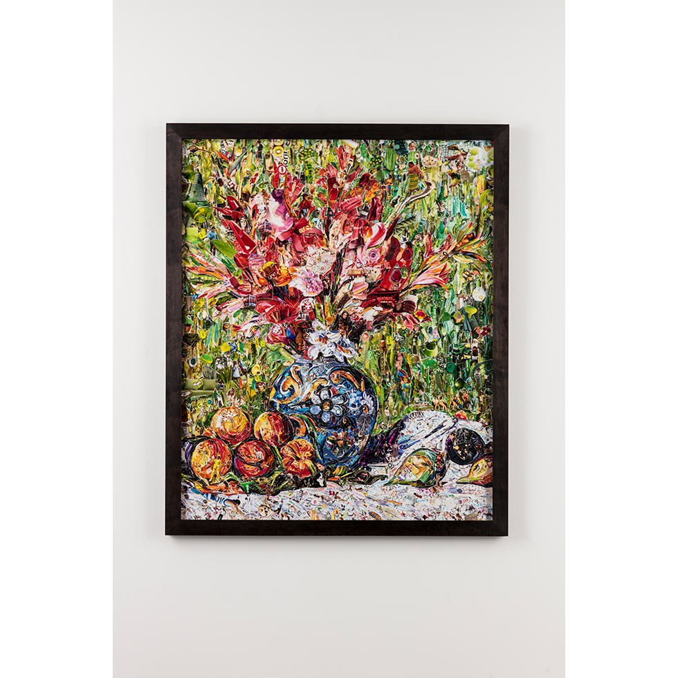 <a href="https://www.ueshima-collection.com/en/artist-list/43" style="color:inherit">VIK MUNIZ</a>:Flowers and Fruits, after Pierre Auguste Renoir (Series from Pictures of Magazines 2)