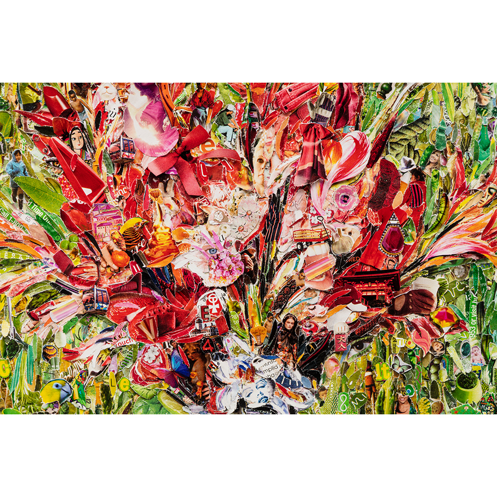 <a href="https://www.ueshima-collection.com/en/artist-list/43" style="color:inherit">VIK MUNIZ</a>:Flowers and Fruits, after Pierre Auguste Renoir (Series from Pictures of Magazines 2)
