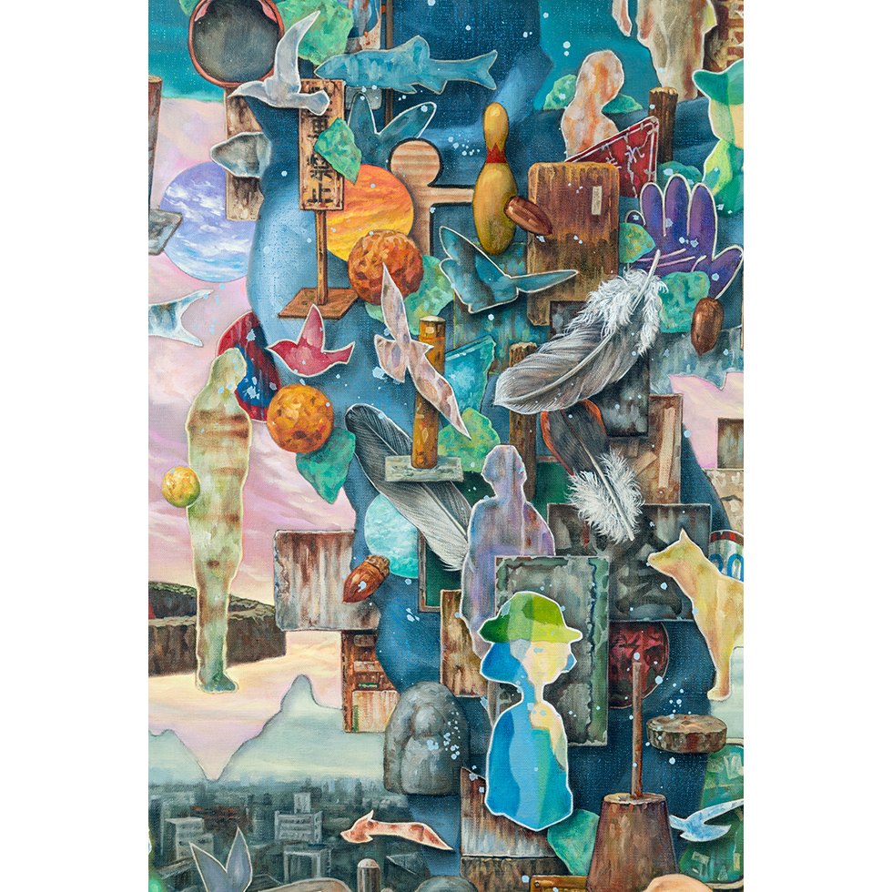 <a href="https://www.ueshima-collection.com/artist-list/35" style="color:inherit">大川心平</a> / <a href="https://www.ueshima-collection.com/artist-list/35" style="color:inherit">SHINPEI OKAWA</a>:子は宙を撃ち、鳥が高く鳴く / The child shoots in the air, the bird sings high