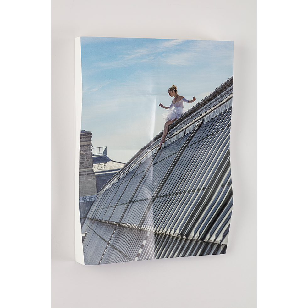 <a href="https://www.ueshima-collection.com/artist-list/87" style="color:inherit">JR</a>:Ballet, Sur les Toits du Louvre #2, Vertical, Paper Block, Paris, France