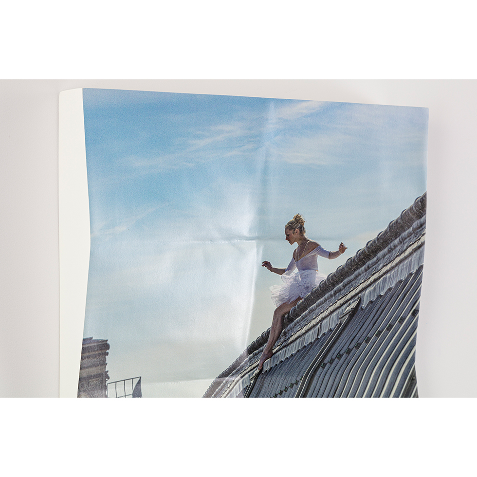 <a href="https://www.ueshima-collection.com/artist-list/87" style="color:inherit">JR</a>:Ballet, Sur les Toits du Louvre #2, Vertical, Paper Block, Paris, France