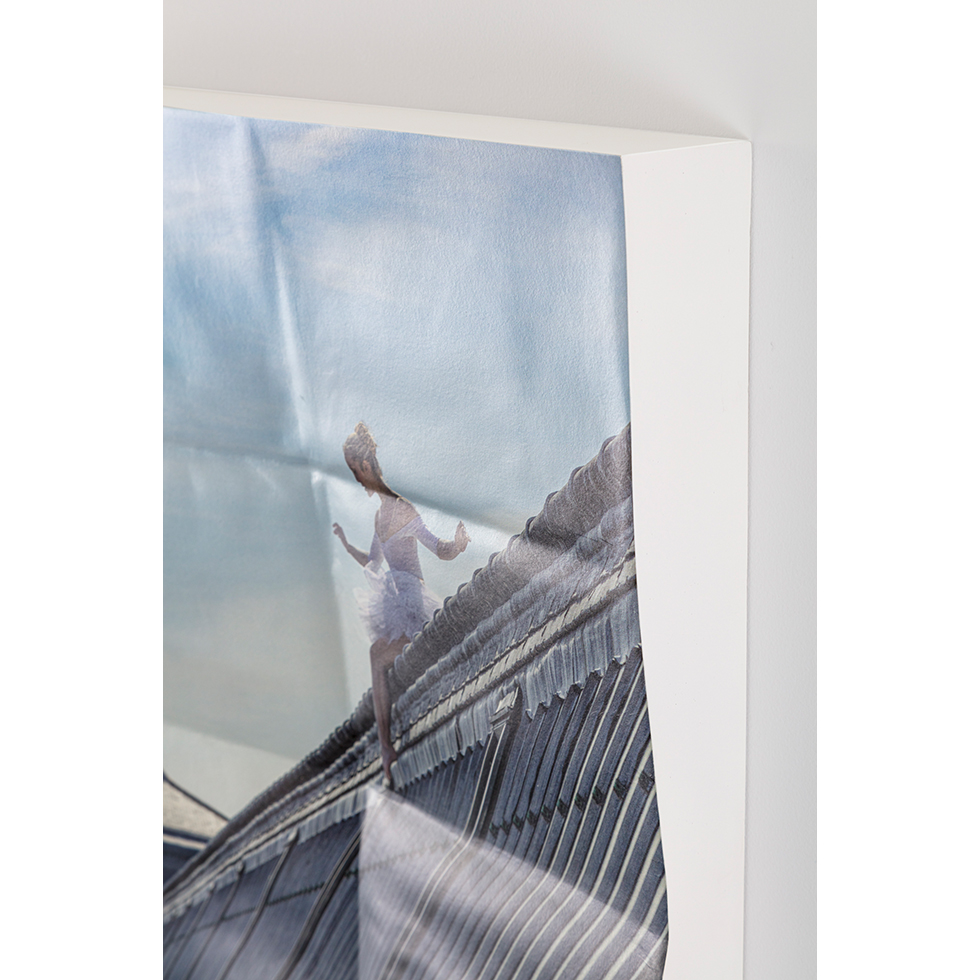 <a href="https://www.ueshima-collection.com/artist-list/87" style="color:inherit">JR</a>:Ballet, Sur les Toits du Louvre #2, Vertical, Paper Block, Paris, France