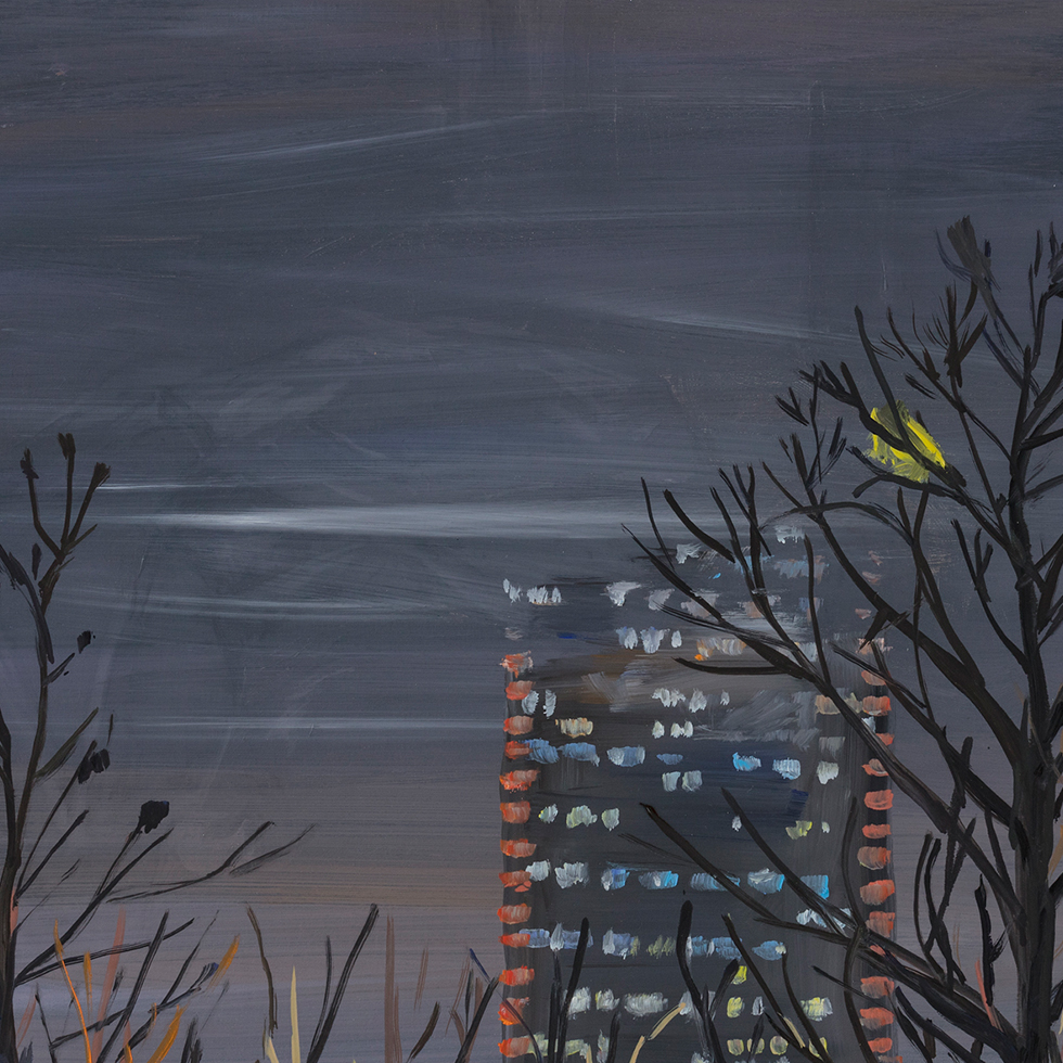 Building in fog