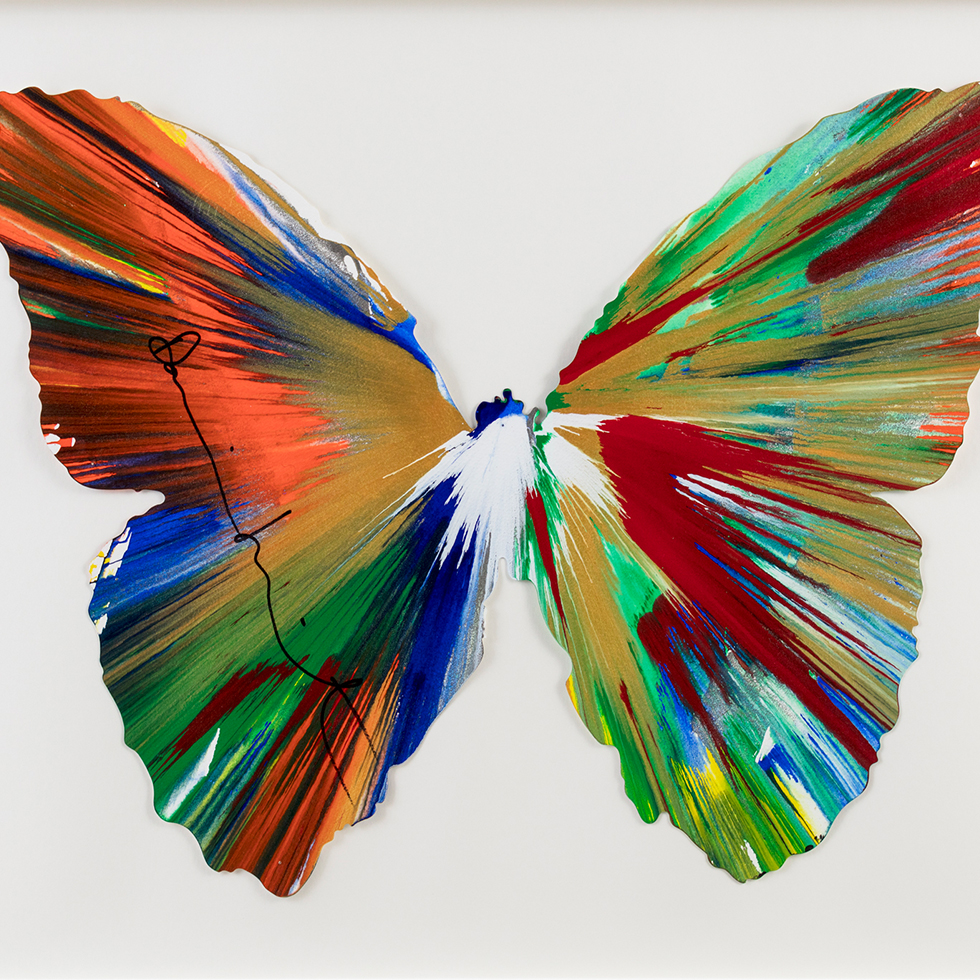 Untitled (Butterfly Spin Painting)