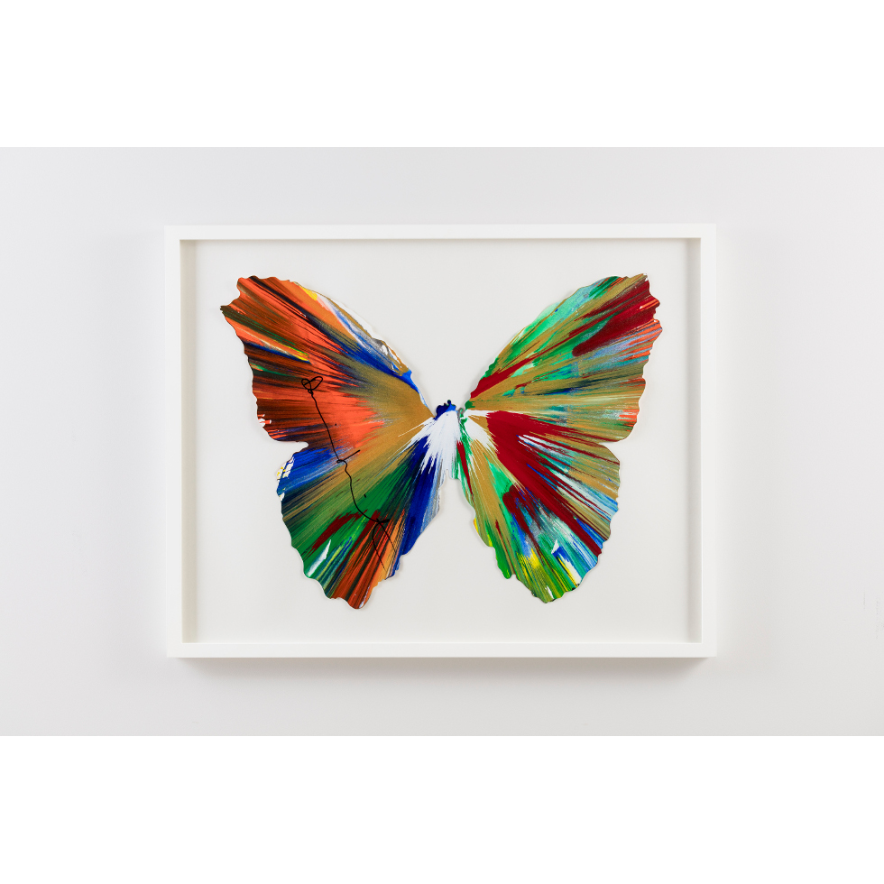 <a href="https://www.ueshima-collection.com/artist-list/2" style="color:inherit">DAMIEN HIRST</a>:Untitled (Butterfly Spin Painting)