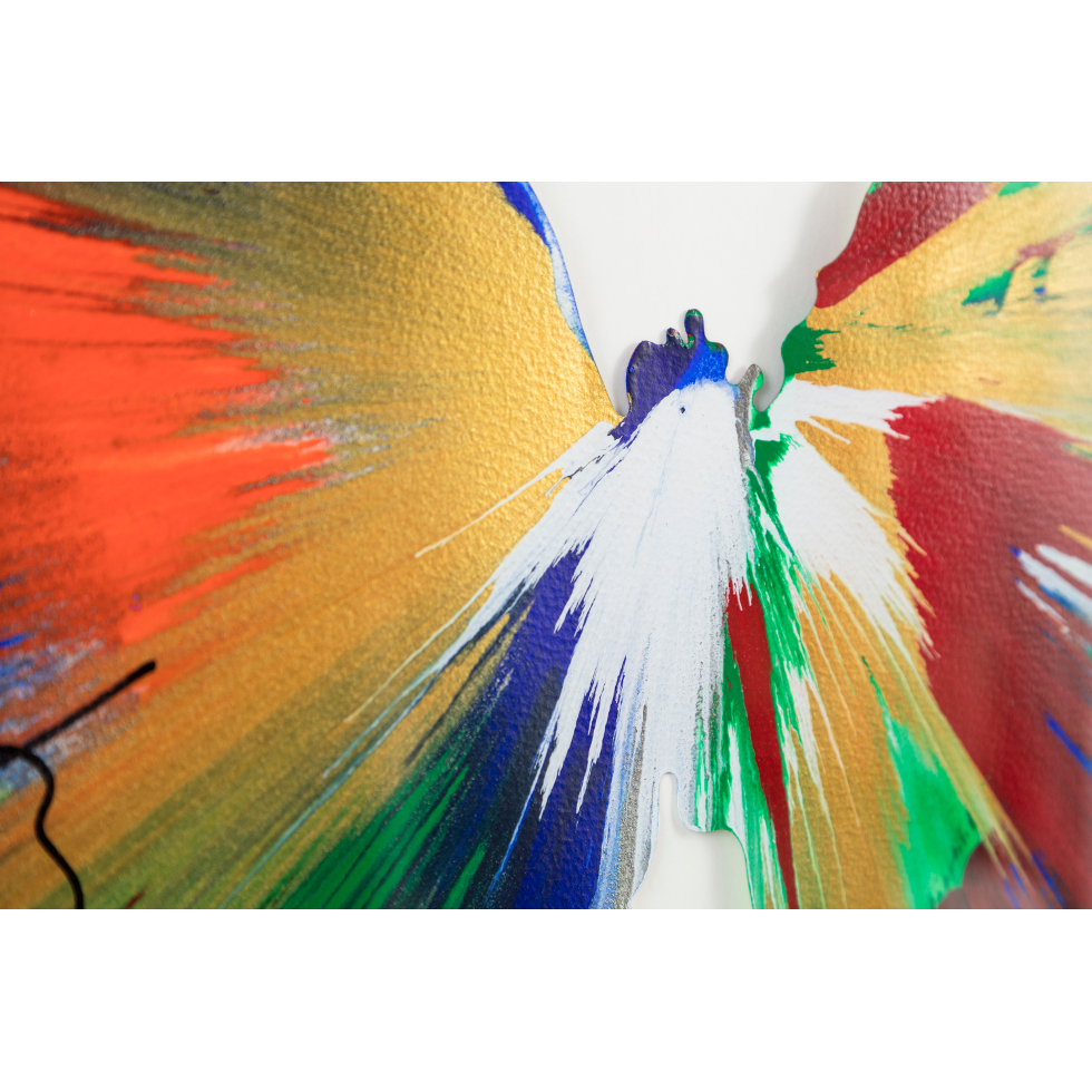 <a href="https://www.ueshima-collection.com/artist-list/2" style="color:inherit">DAMIEN HIRST</a>:Untitled (Butterfly Spin Painting)