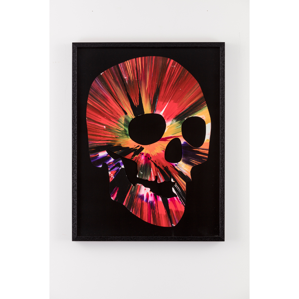 <a href="https://www.ueshima-collection.com/artist-list/2" style="color:inherit">DAMIEN HIRST</a>:Untitled (Skull Spin Painting)