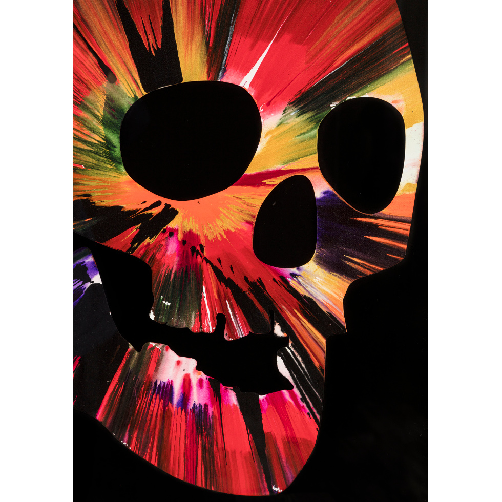 <a href="https://www.ueshima-collection.com/artist-list/2" style="color:inherit">DAMIEN HIRST</a>:Untitled (Skull Spin Painting)