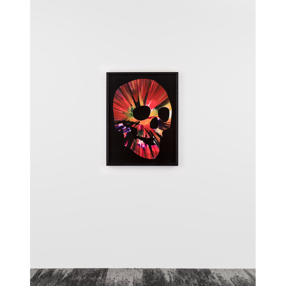 <a href="https://www.ueshima-collection.com/artist-list/2" style="color:inherit">DAMIEN HIRST</a>:Untitled (Skull Spin Painting)