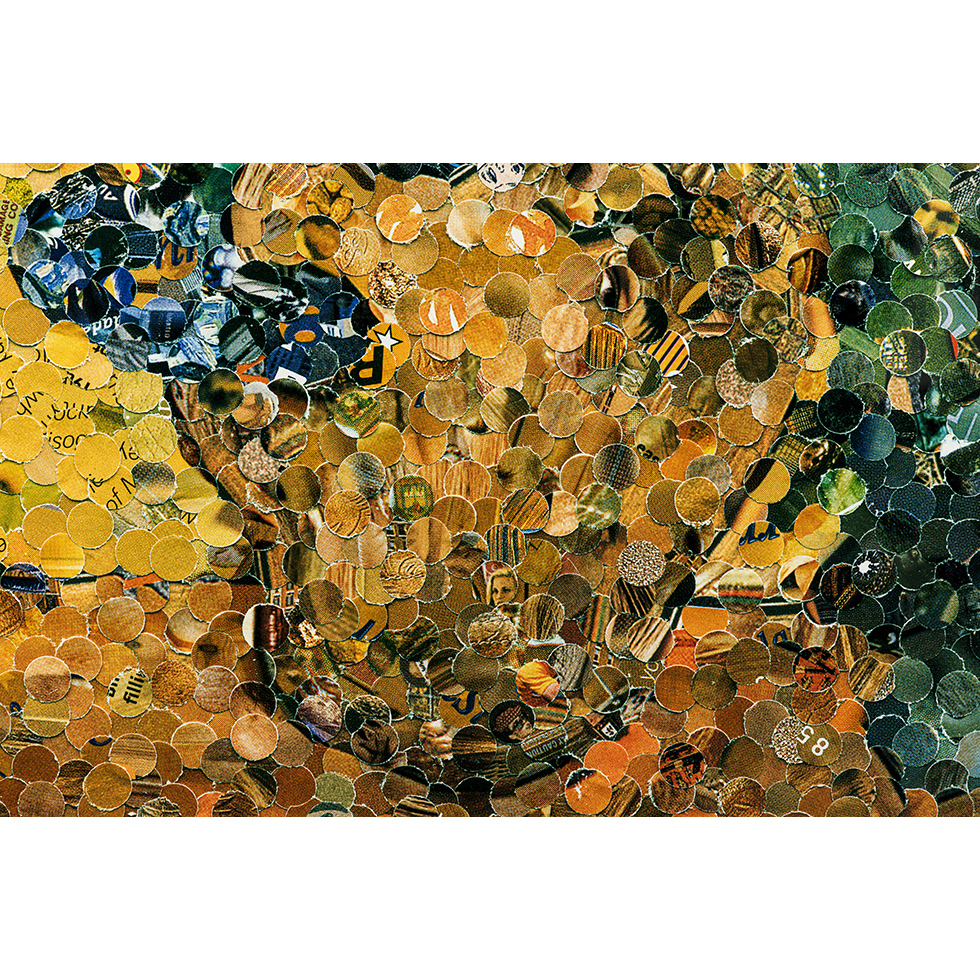 <a href="https://www.ueshima-collection.com/artist-list/43" style="color:inherit">VIK MUNIZ</a>:Irises, after Gogh (from Pictures of Magazines)