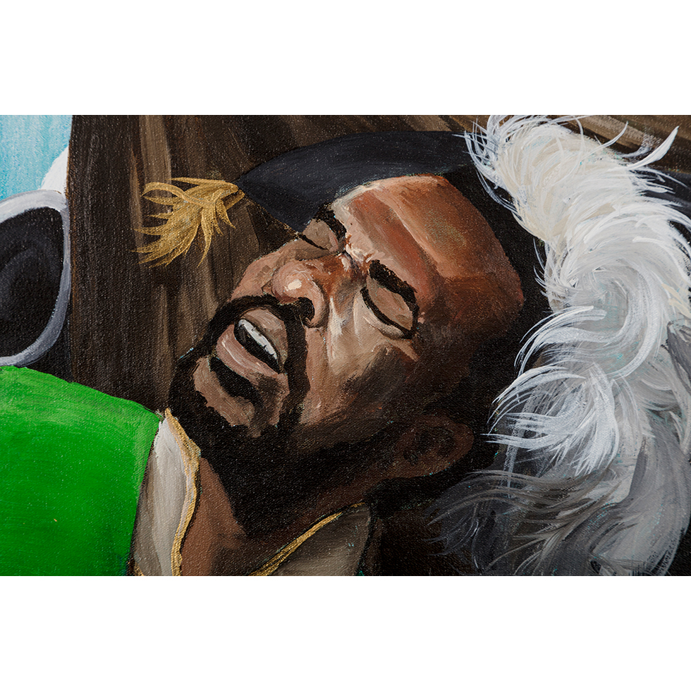 <a href="https://www.ueshima-collection.com/artist-list/236" style="color:inherit">UMAR RASHID</a>:Payback is a motherfucker. The final death of Harlem Carl. Or, in another time, he would have outlived us all.