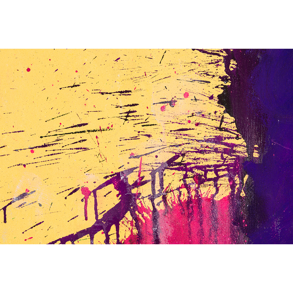 <a href="https://www.ueshima-collection.com/artist-list/156" style="color:inherit">篠原有司男</a> / <a href="https://www.ueshima-collection.com/artist-list/156" style="color:inherit">USHIO SHINOHARA</a>:pink and purple on pastel yellow