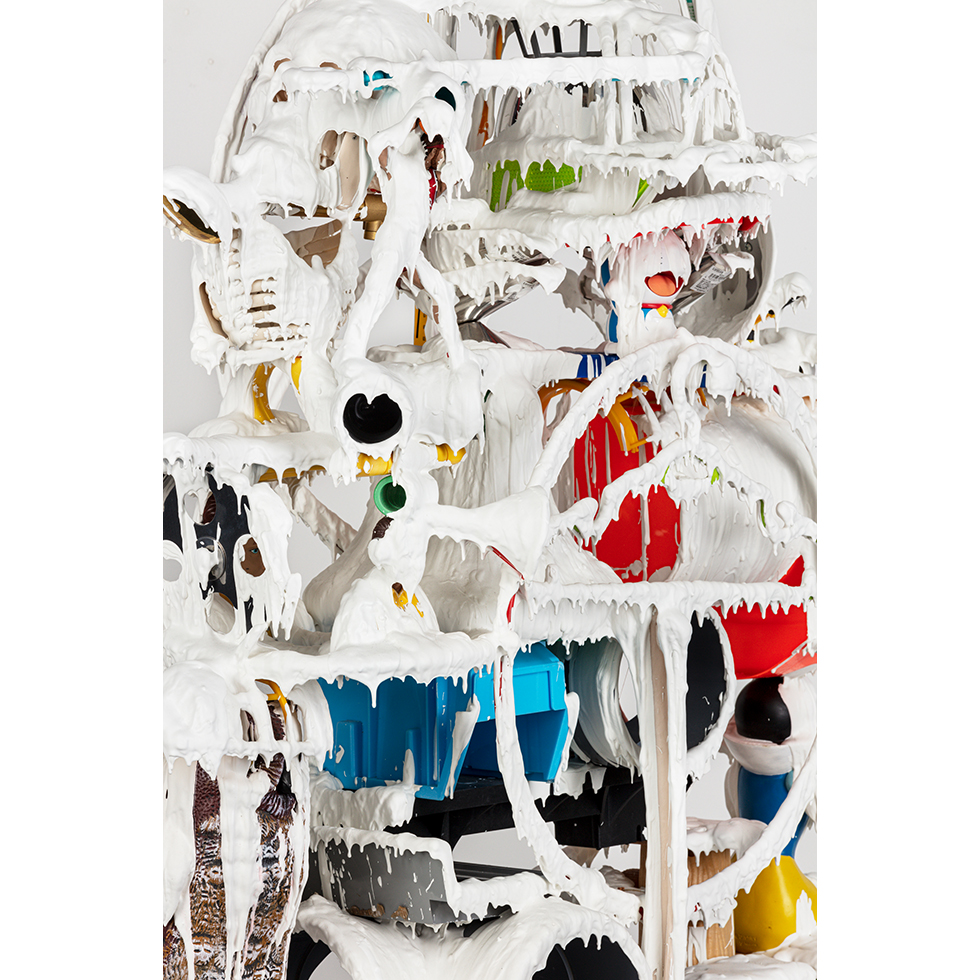 <a href="https://www.ueshima-collection.com/artist-list/162" style="color:inherit">金氏徹平</a> / <a href="https://www.ueshima-collection.com/artist-list/162" style="color:inherit">TEPPEI KANEUJI</a>:White Discharge (Built-up Objects) #48