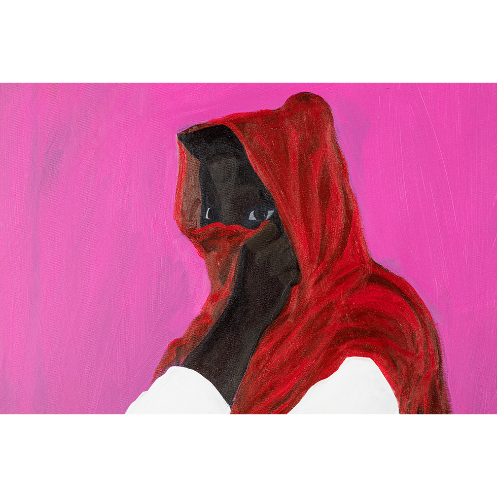 <a href="https://www.ueshima-collection.com/artist-list/284" style="color:inherit">JOHN MADU</a>:Red Veil(Not a Time to Dance)
