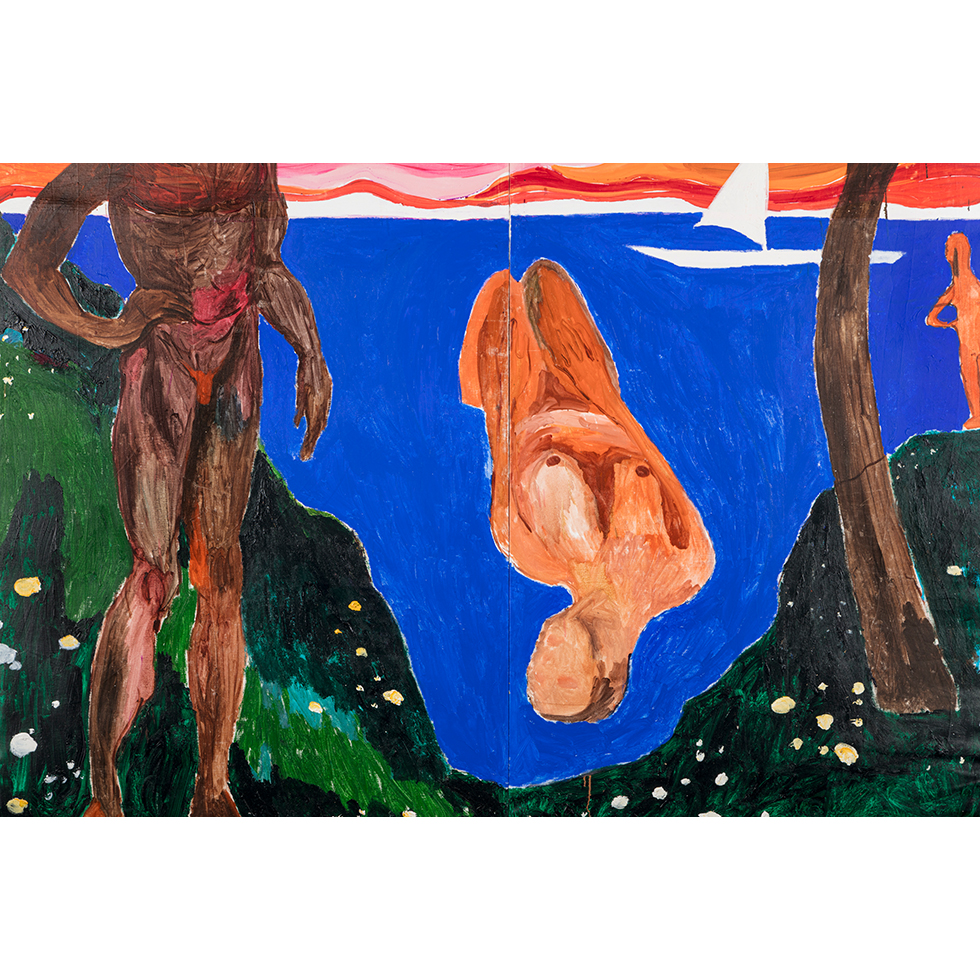 <a href="https://www.ueshima-collection.com/artist-list/313" style="color:inherit">GIDEON APPAH</a>:Bathers in a warm afternoon