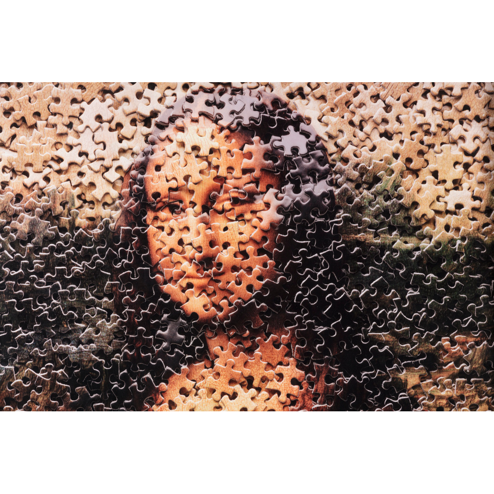 <a href="https://www.ueshima-collection.com/artist-list/43" style="color:inherit">VIK MUNIZ</a>:Mona Lisa, after Leonardo da Vinci from Gordian Puzzles